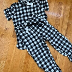 Loft PJs! Women’s Black and White Checkered Pajamas